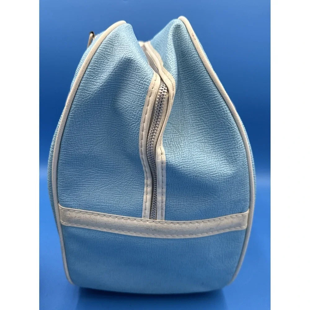 Vintage Retro Baby Blue Bowling Ball Bag and Ebonite Galaxie 300 10 Lbs